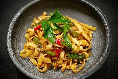 Лапша с овощами