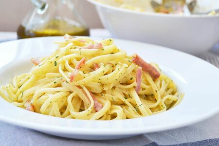 Паста тальятелле Карбонара