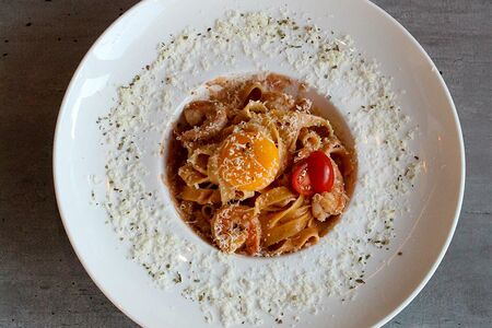 Паста Фетучини с креветками