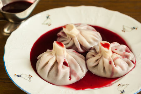 Хинкали с вишней