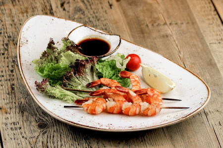 Креветки на гриле