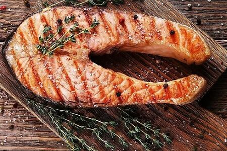 Семга на углях