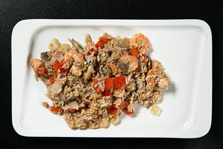 Рис теппаньяки с морепродуктами
