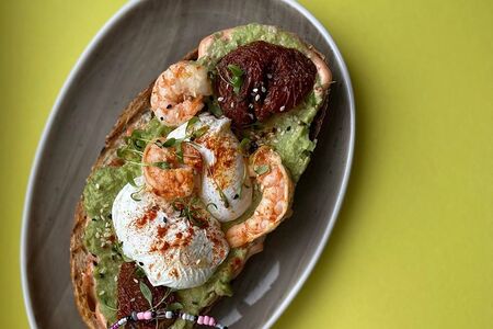 Завтрак с креветками