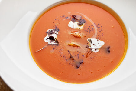 Крем-суп из тыквы с желе из кокоса