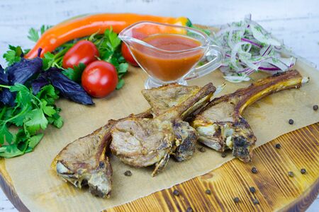 Шашлык из бараньей корейки