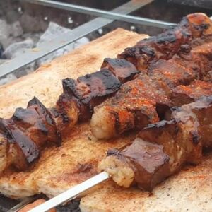 Шашлык из бараньей печени
