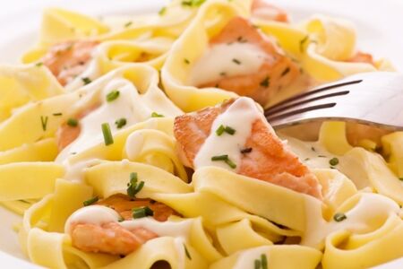 Паста с семгой