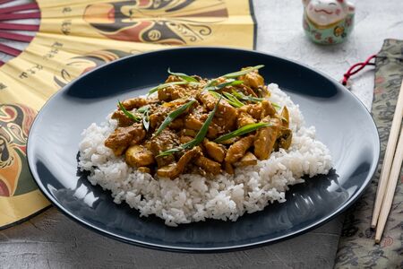 Курица в манго с рисом