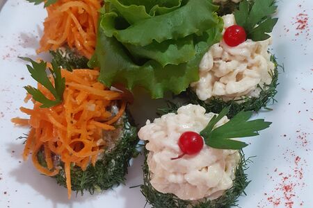 Закуска из мясных пирожных