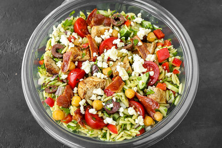 Орзо с курицей и беконом