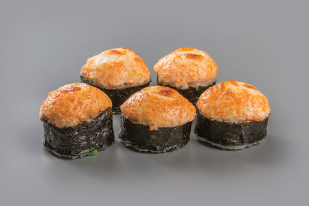 Ролл Запеченный лосось-краб-авокадо