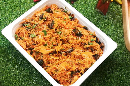 Капуста тушеная с грибами