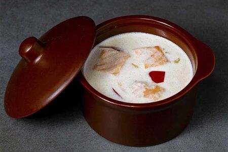 Сливочный суп с лососем