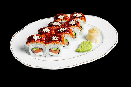 Канада ролл с лососем и угрем