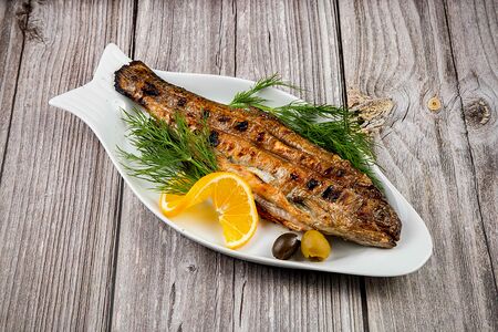 Сибас на мангале