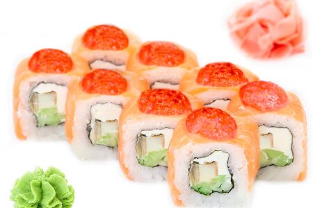 Запеченный с угрем и лососем