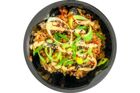 Вок Тяхан с овощами и грибами шиитаке