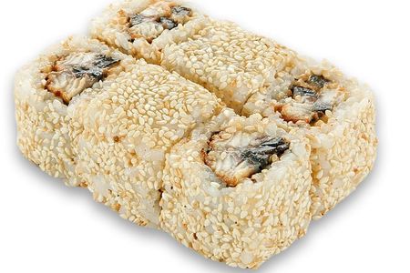 Спайси ролл C угрем в кунжуте