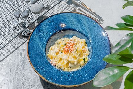 Фетучини с креветками