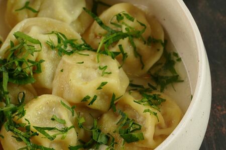 Пельмени с говядиной ручной лепки