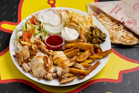 Шаверма на тарелке