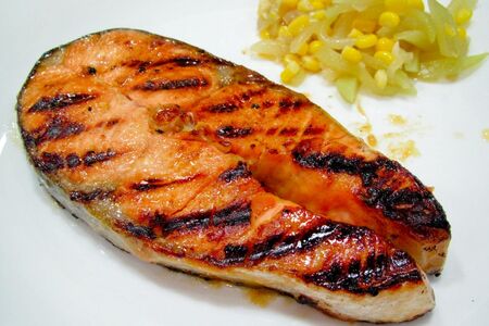 Семга на гриле