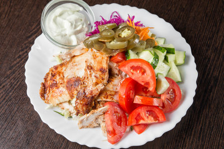 Шаверма на тарелке