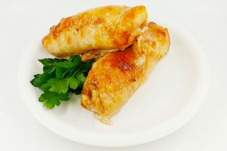 Куриный рулет с сыром и грибами
