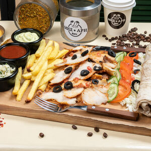 Шаурма на тарелке