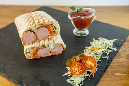 Хот-дог с 2 сосисками