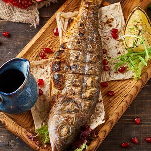 Сибас на углях