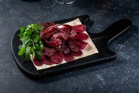 Суджук и бастурма с ароматной зеленью