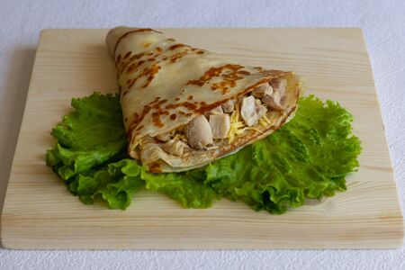 Блин с курицей