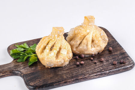 Хинкали с говядиной жареные