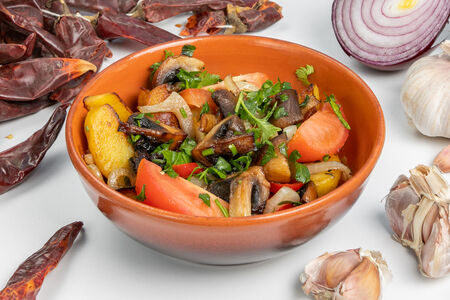 Оджахури с грибами