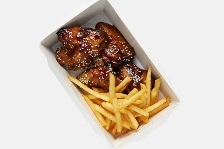 Крылья терияки с картофелем фри 