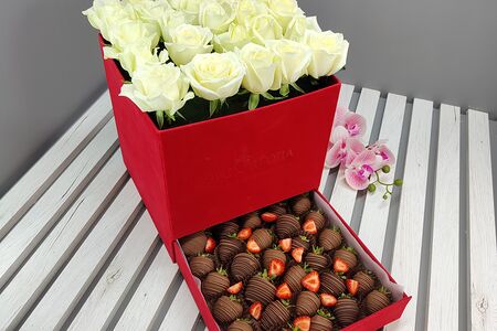 Шкатулка Красный бархат №25