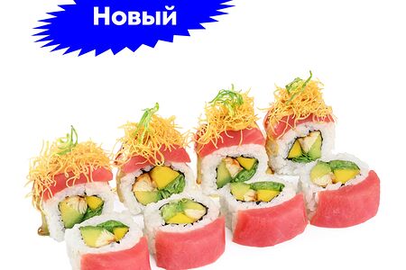 Тунец, угорь, спелый манго и соус зеленый чили