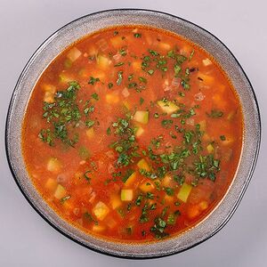 Суп с телятиной и красной фасолью