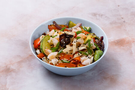 Удон с креветками