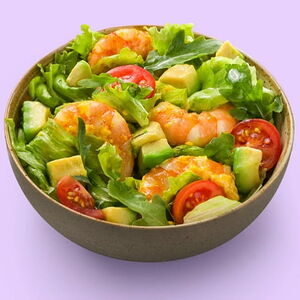 Салат с креветкой и руколой