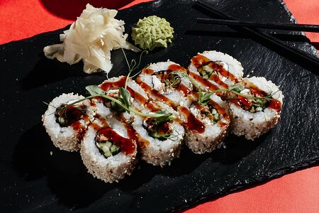 Ролл Сливочный лосось терияки