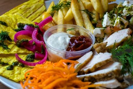 Шаверма на тарелке