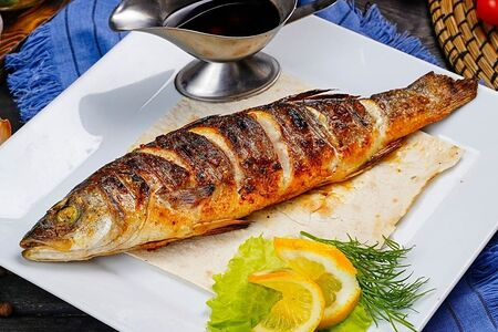 Форель речная на углях