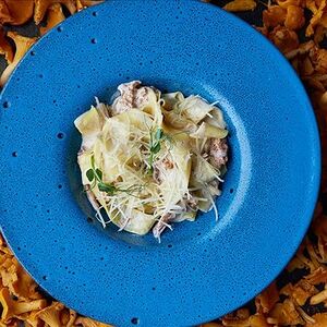 Паста Тальятелле с лесными грибами