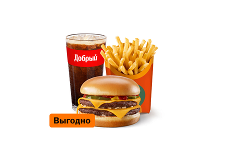 Двойной Чизбургер Большой Комбо