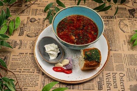 Борщ на утином бульоне