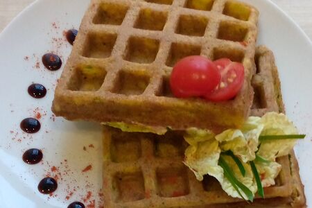 Венские вафли со шпинатом 