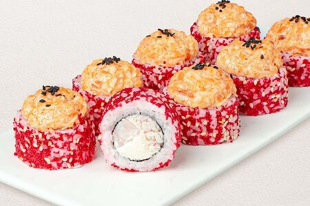 Ролл Нежный лосось с тигровой креветкой